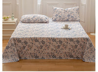 HKM-289427 Cotton Bed Sheet in Pastoral Flower Design – Multiple Sizes Available
