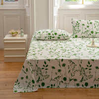 HKM-289427 Cotton Bed Sheet in Pastoral Flower Design – Multiple Sizes Available