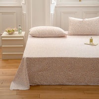 HKM-289427 Cotton Bed Sheet in Pastoral Flower Design – Multiple Sizes Available