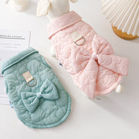HKM-289427 Fleece Lined Pet Coat for Cats and Dogs - Pink and Blue, Casual Polyester Outfit