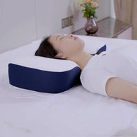 HKM-289427 Memory Foam Neck Support Pillow with Lyocell Fiber Cover - Butterfly Design, White