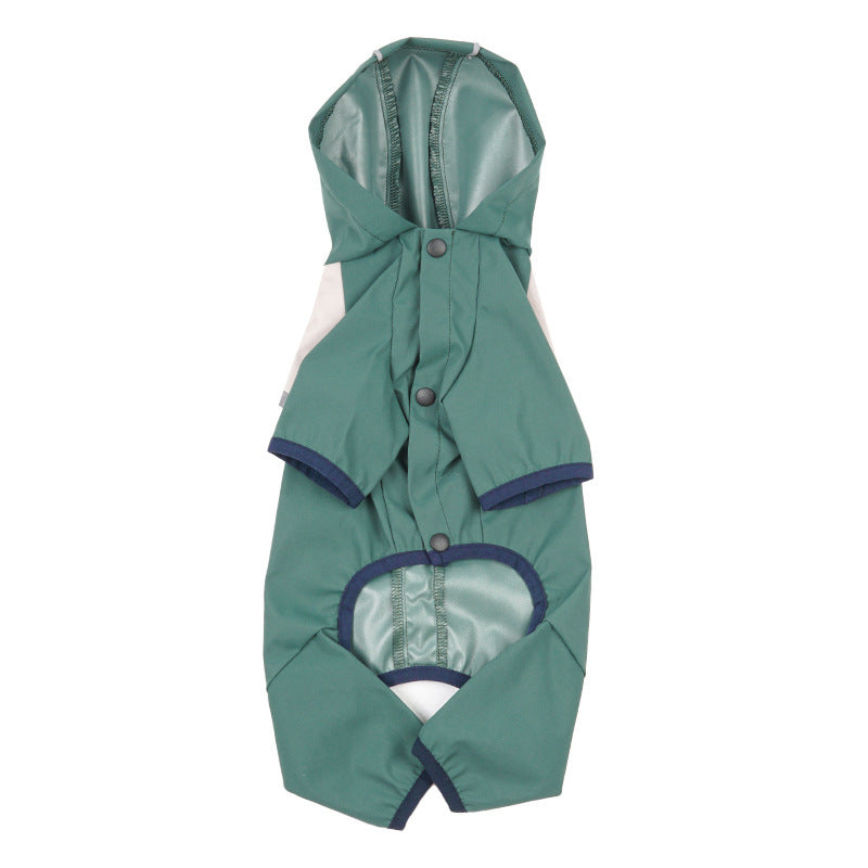 HKM-289555 Trendy Waterproof Raincoat for Dogs - Available in Red, Green, Gray, Sizes S-XXL