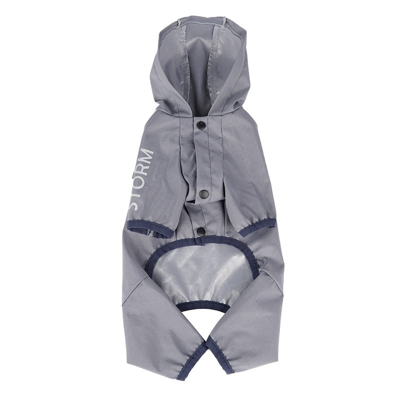 HKM-289555 Trendy Waterproof Raincoat for Dogs - Available in Red, Green, Gray, Sizes S-XXL