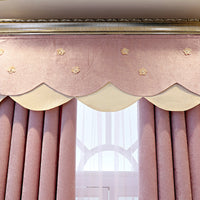 HKM-289811 Elegant Plant-Patterned Full Blackout Curtains in Soft Pink for Living Room and Bedroom