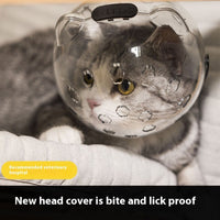 HKM-289811 White Collar Anti-bite Bath Nail Scissors Anti-scratch Anti-licking Pet Artifact Cat Head Cover