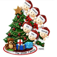 HKM-289875 Christmas Character Resin Tree Decoration Pendant - 4 Heads & 6 Heads Options