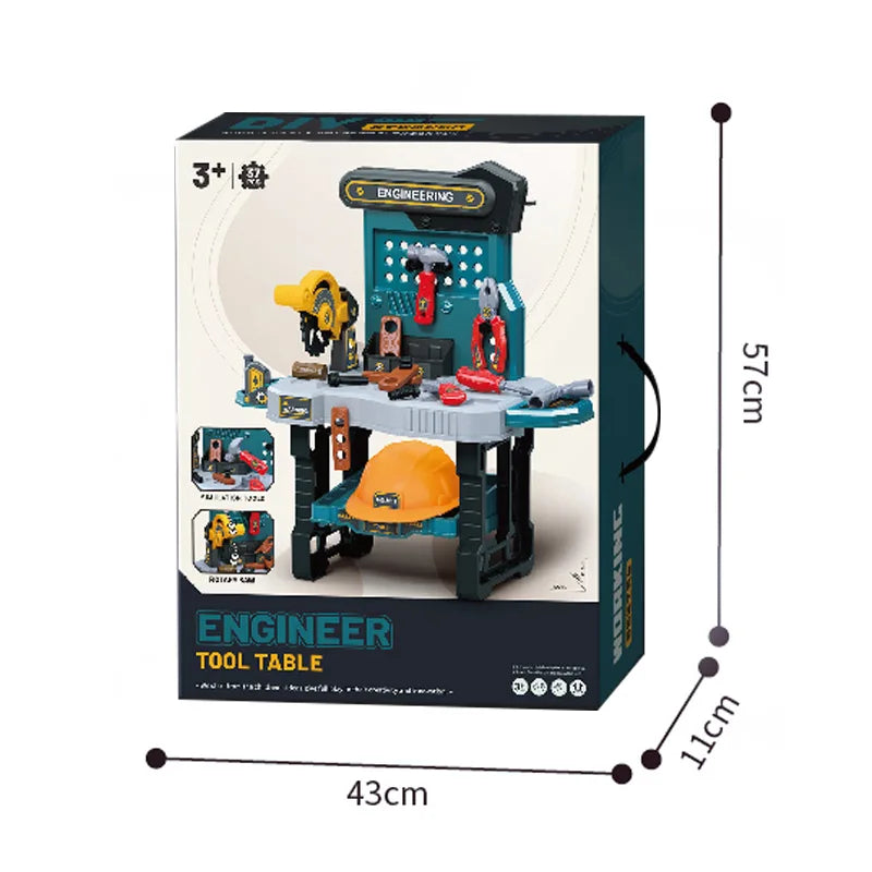 KTX-289939 37-Piece Engineer Workbench Tool Set for Pretend Play - Ideal for Kids Aged 2 to 13