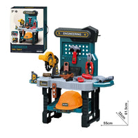 HKM-289939 37-Piece Engineer Workbench Tool Set for Pretend Play - Ideal for Kids Aged 2 to 13