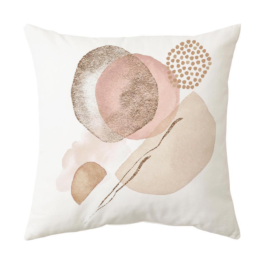 HKM-289939 Geometric Abstract Minimalist Print Cushion Cover, 45x45CM, Chemical Fiber Material