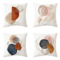HKM-289939 Geometric Abstract Minimalist Print Cushion Cover, 45x45CM, Chemical Fiber Material