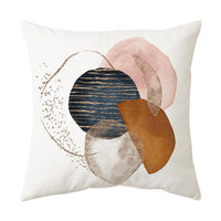 HKM-289939 Geometric Abstract Minimalist Print Cushion Cover, 45x45CM, Chemical Fiber Material