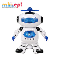 HKM-290067 360-Degree Rotating Electric Dancing Robot Toy with Music and Lights for Kids