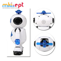 HKM-290067 360-Degree Rotating Electric Dancing Robot Toy with Music and Lights for Kids