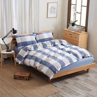 HKM-290067 Geometric Pure Cotton Four-Piece Bed Sheet Set in Red