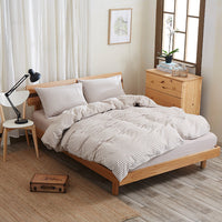 HKM-290067 Geometric Pure Cotton Four-Piece Bed Sheet Set in Red