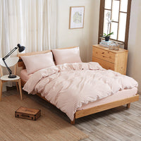 HKM-290067 Geometric Pure Cotton Four-Piece Bed Sheet Set in Red