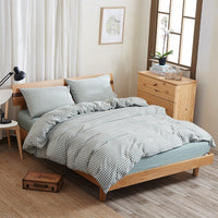 HKM-290067 Geometric Pure Cotton Four-Piece Bed Sheet Set in Red