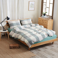 HKM-290067 Geometric Pure Cotton Four-Piece Bed Sheet Set in Red