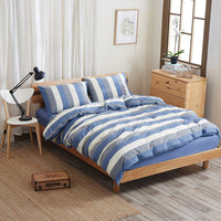 HKM-290067 Geometric Pure Cotton Four-Piece Bed Sheet Set in Red