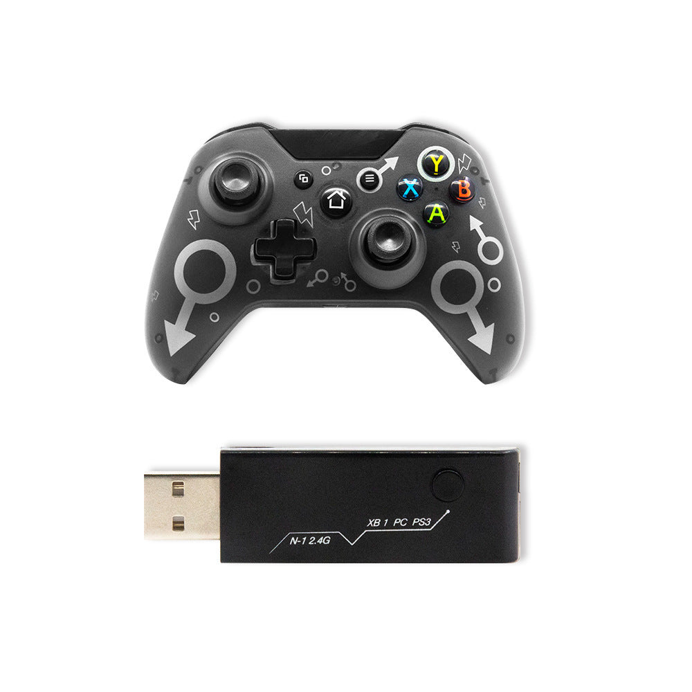 HKM-290131 Wireless Game Controller for Xbox One, PS3, and PC – 2.4G Rechargeable with Dual Vibration, Available in Gray, Pink, and Blue