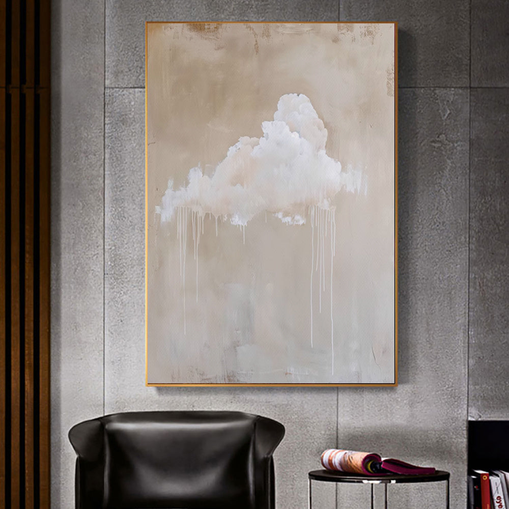 HKM-290195 Handmade Abstract Oil Painting on Canvas for Living Room and Bedroom Decor - Unstretched and Frameless