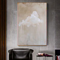 HKM-290195 Handmade Abstract Oil Painting on Canvas for Living Room and Bedroom Decor - Unstretched and Frameless