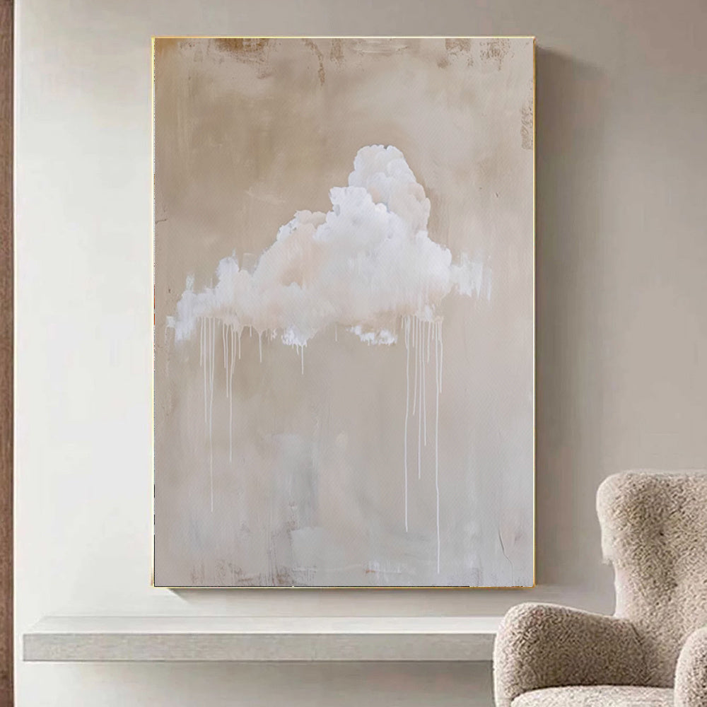 HKM-290195 Handmade Abstract Oil Painting on Canvas for Living Room and Bedroom Decor - Unstretched and Frameless