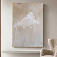 HKM-290195 Handmade Abstract Oil Painting on Canvas for Living Room and Bedroom Decor - Unstretched and Frameless