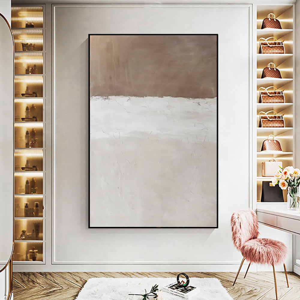 HKM-290195 Handmade Abstract Oil Painting on Canvas for Living Room and Bedroom Decor - Unstretched and Frameless