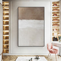 HKM-290195 Handmade Abstract Oil Painting on Canvas for Living Room and Bedroom Decor - Unstretched and Frameless