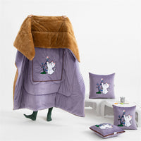 HKM-290259 Cartoon Pillow and Quilt Set with Dual-Purpose Fleece Lining in Multiple Colors