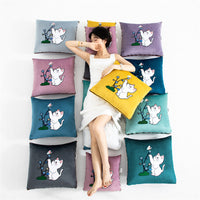 HKM-290259 Cartoon Pillow and Quilt Set with Dual-Purpose Fleece Lining in Multiple Colors