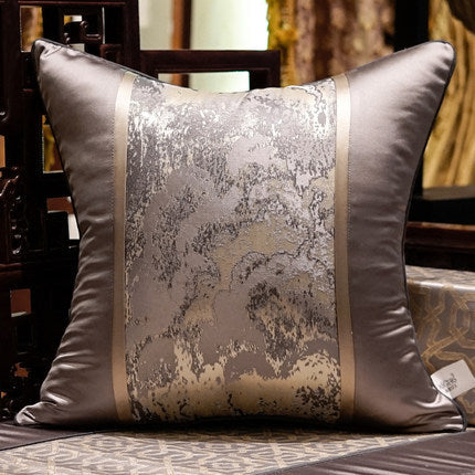 HKM-290323 Chinese Style Satin Mahogany Sofa Pillow with PP Cotton Filling
