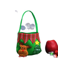 HKM-290387 Christmas Gift Bags - Variety of Styles Including Santa, Snowman, Deer, and Bear - Cloth Material - 16cm x 15cm