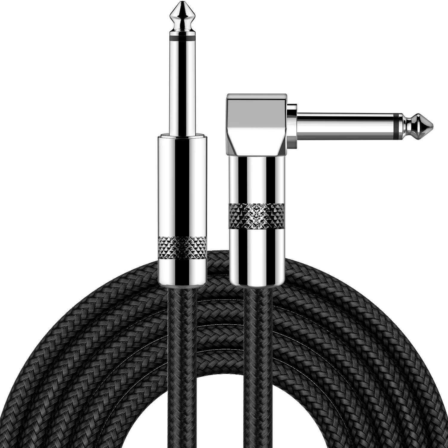 HKM-290643 Dual Channel 6.35mm Audio Amplifier Cable - 1m to 10m Length Options, Gold Plated Connections