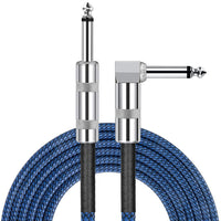 HKM-290643 Dual Channel 6.35mm Audio Amplifier Cable - 1m to 10m Length Options, Gold Plated Connections