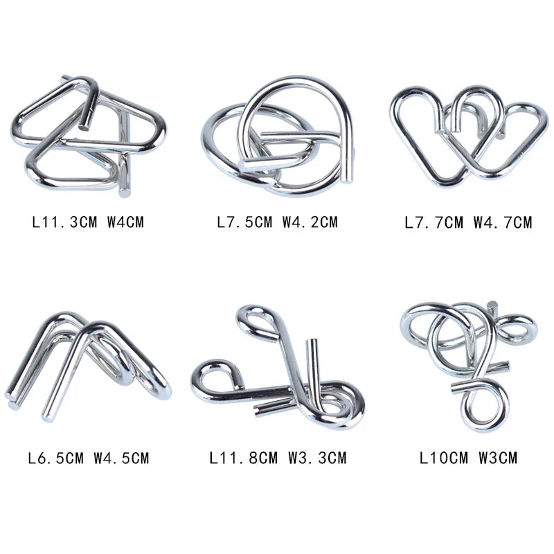 HKM-290835 Metal Wire Puzzle Brain Teaser Game for All Ages - Disentanglement Challenge