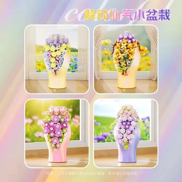 Succulent Plant Building Block Set - 50 Pieces Educational Toy for Kids, Ages 2 and Up