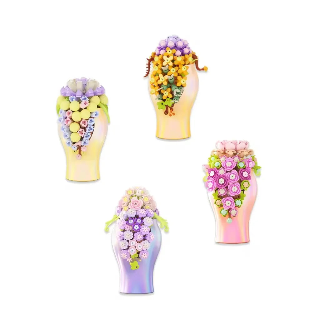 Succulent Plant Building Block Set - 50 Pieces Educational Toy for Kids, Ages 2 and Up