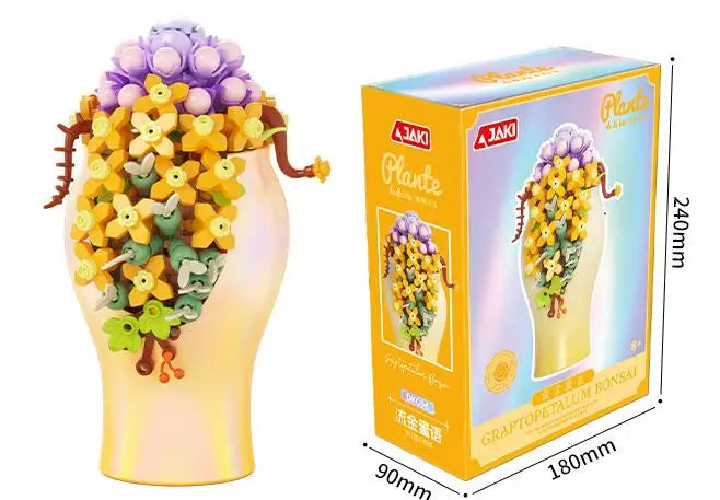 Succulent Plant Building Block Set - 50 Pieces Educational Toy for Kids, Ages 2 and Up