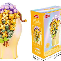 HKM-290899 Succulent Plant Building Block Set - 50 Pieces Educational Toy for Kids, Ages 2 and Up