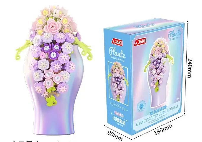 Succulent Plant Building Block Set - 50 Pieces Educational Toy for Kids, Ages 2 and Up