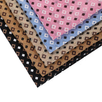 HKM-291091 Small Check Print Cationic Linen Fabric - Decorative Cloth Bundle for Streamers and Pocket Cases - 150cm Width