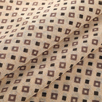 HKM-291091 Small Check Print Cationic Linen Fabric - Decorative Cloth Bundle for Streamers and Pocket Cases - 150cm Width
