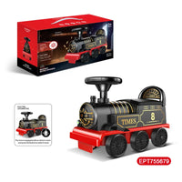 HKM-291219 Mini Train Ride Toy Track Set for Toddlers with Lights and Music, Ages 2-13, Free-Wheel Ride-On Car