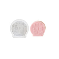 HKM-291219 Round Embossed Silicone Snowman Candle Mold for Home Decoration and Aromatherapy