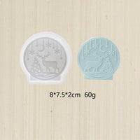 HKM-291219 Round Embossed Silicone Snowman Candle Mold for Home Decoration and Aromatherapy