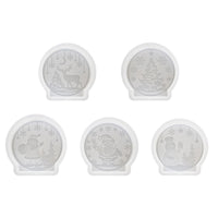HKM-291219 Round Embossed Silicone Snowman Candle Mold for Home Decoration and Aromatherapy