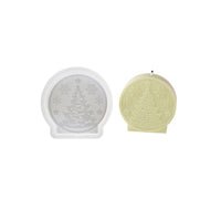 HKM-291219 Round Embossed Silicone Snowman Candle Mold for Home Decoration and Aromatherapy