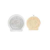HKM-291219 Round Embossed Silicone Snowman Candle Mold for Home Decoration and Aromatherapy
